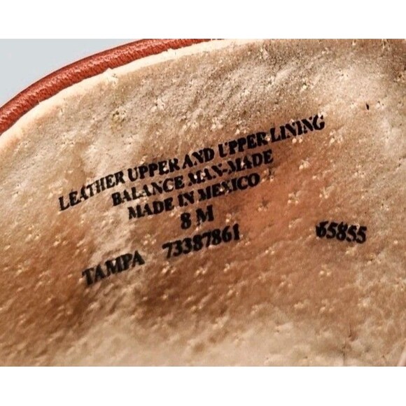 Footsmart Tejidas Women's Leather Sandals Brown Red 8M Closed Toe 90's Y2K - Picture 12 of 16